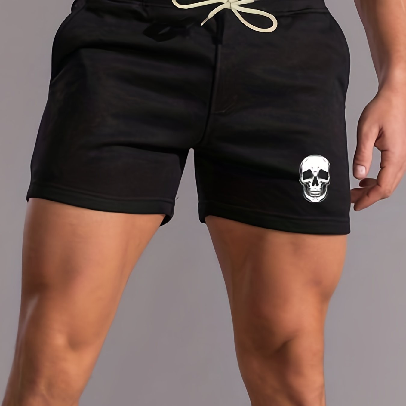 Skull Pattern Activewear Comfy Shorts for Men