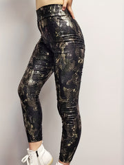 Mermaid Print High Rise Skinny Leggings