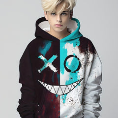 Funny Smiling 3D Print Boys Hoodie Spring Fall Kids Sweatshirt