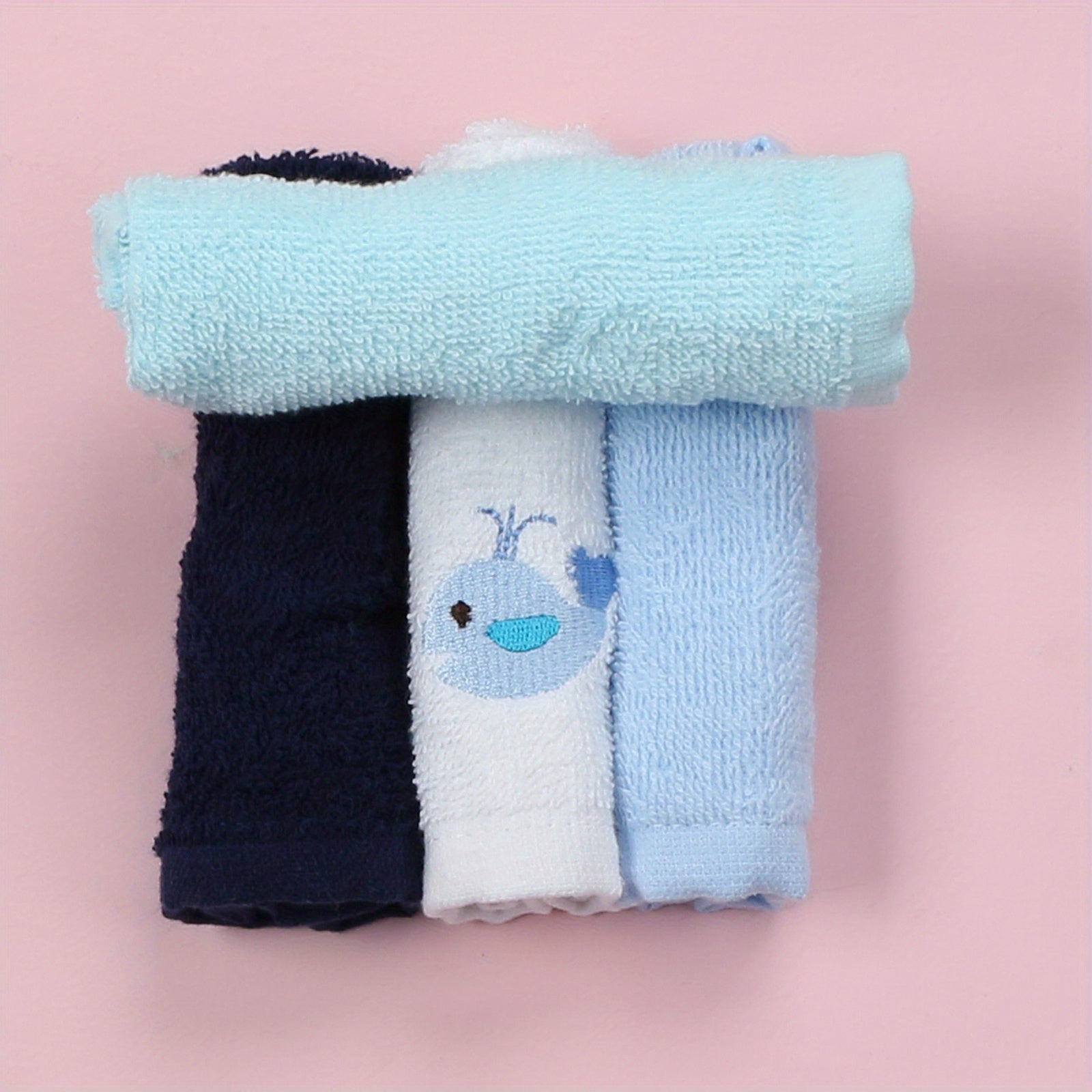 4pcs Baby Cotton Towels Soft Face Bibs Multicolor Mixed