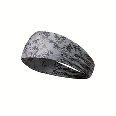 Camouflage Pattern Running Headband Moisture Wicking Elastic Band