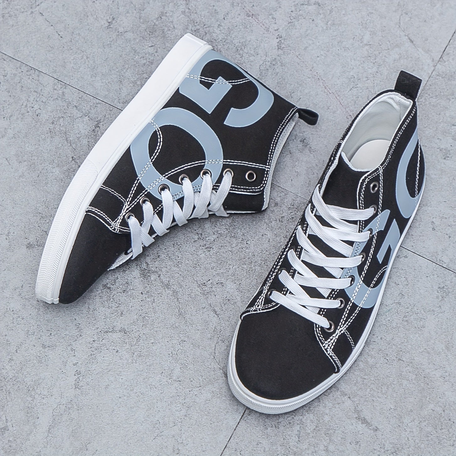 Men's High Top Canvas Shoes Lace Up