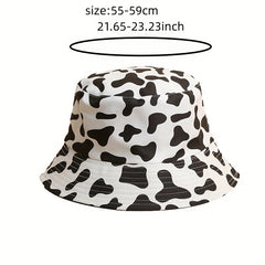 Printed Bucket Hat Cartoon Pattern Reversible Sunscreen Fisherm