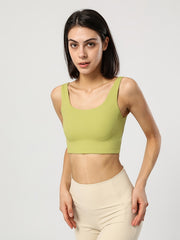 Ribbed Sports Bra for Women - Comfy & Breathable Tank Bra