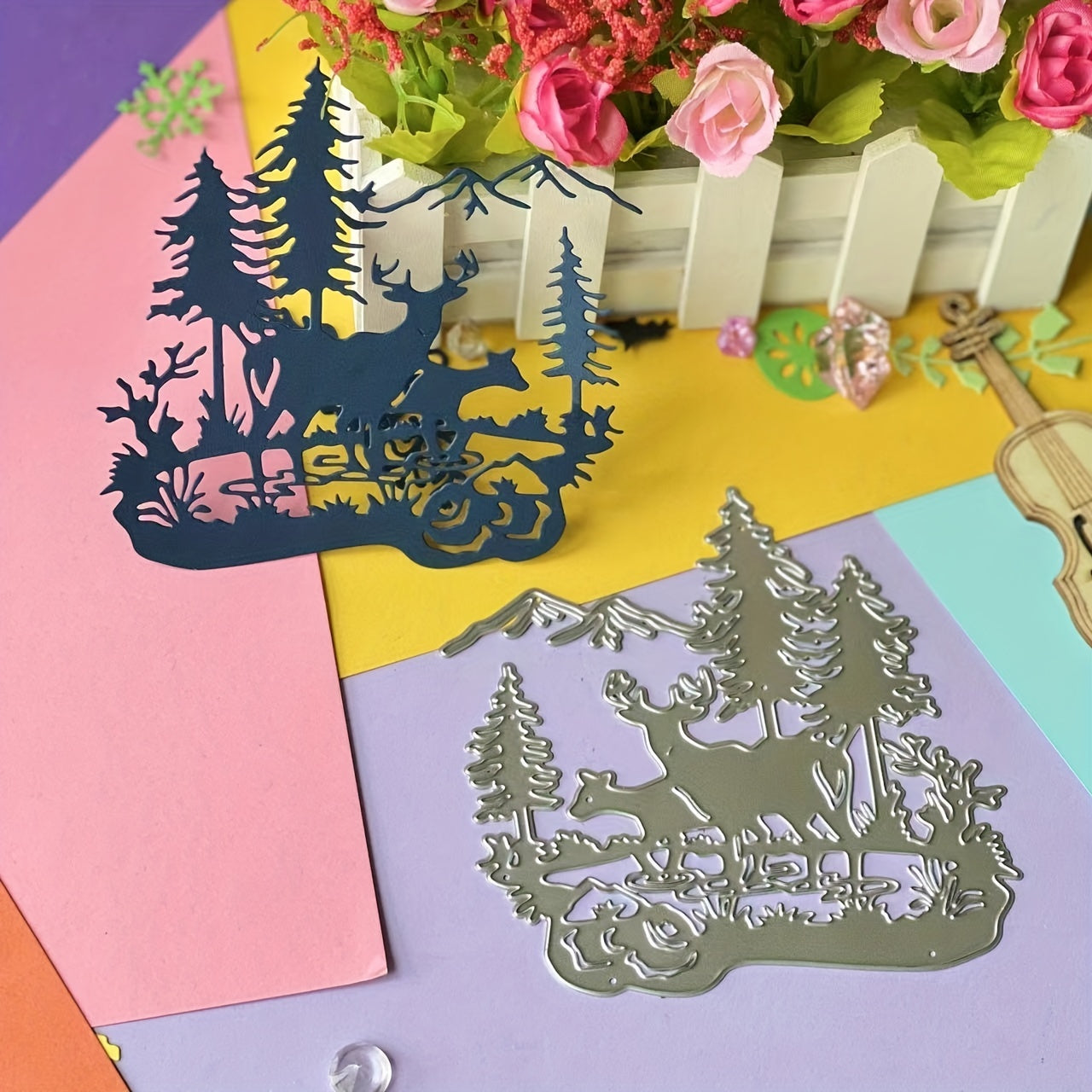 Metal Cutting Dies Deer Decoration Scrapbook Paper Craft Stencils