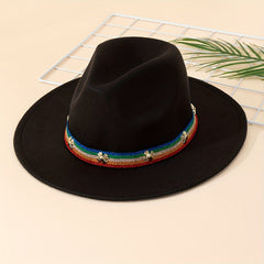 Vintage Rainbow Jazz Felt Hat
