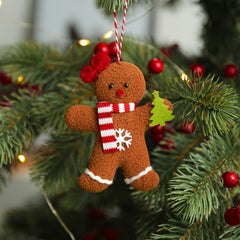 3pcs Gingerbread Man Female Doll Christmas Tree Pendant