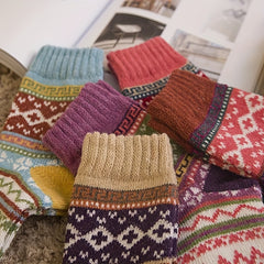 5 Pairs Winter Warm Knit Boot Socks for Men Women