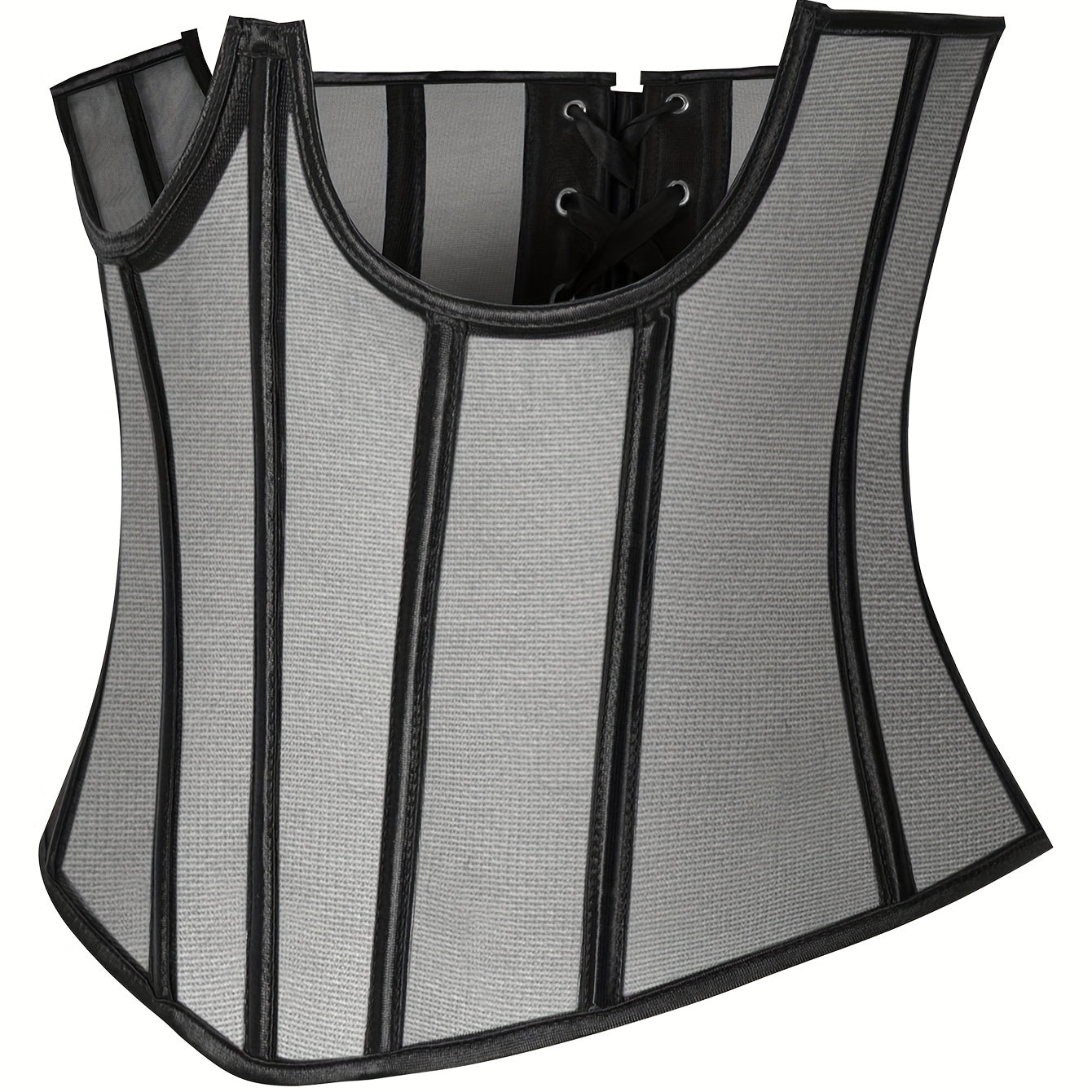 Strapless Corset Bustier Tummy Control Lace Up Body Shaper Women's Lingerie