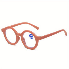 Round Frame Glasses Flat Mirror Glasses For Baby Girls Kids