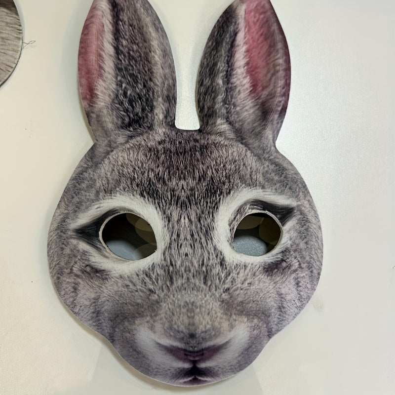 2pcs Plush Rabbit Masks for Halloween Easter Christmas Parties