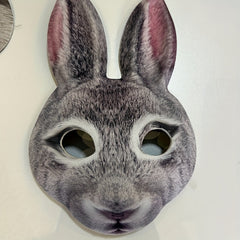 2pcs Plush Rabbit Masks for Halloween Easter Christmas Parties