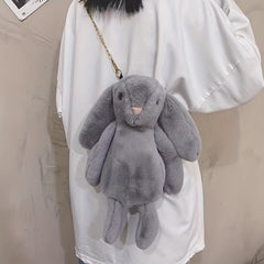Rabbit Plush Crossbody Bag Children's Cartoon Doll Shoulder Bag