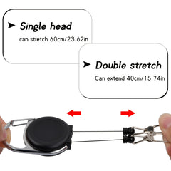 2pcs Retractable Key Chain 360 Rotation Easy Access Security