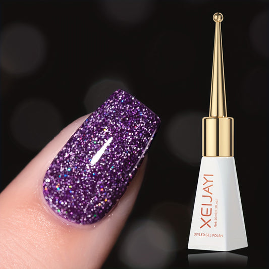 Holographic Gel Nail Polish Diamond Shine UV LED Alcohol - Halloween