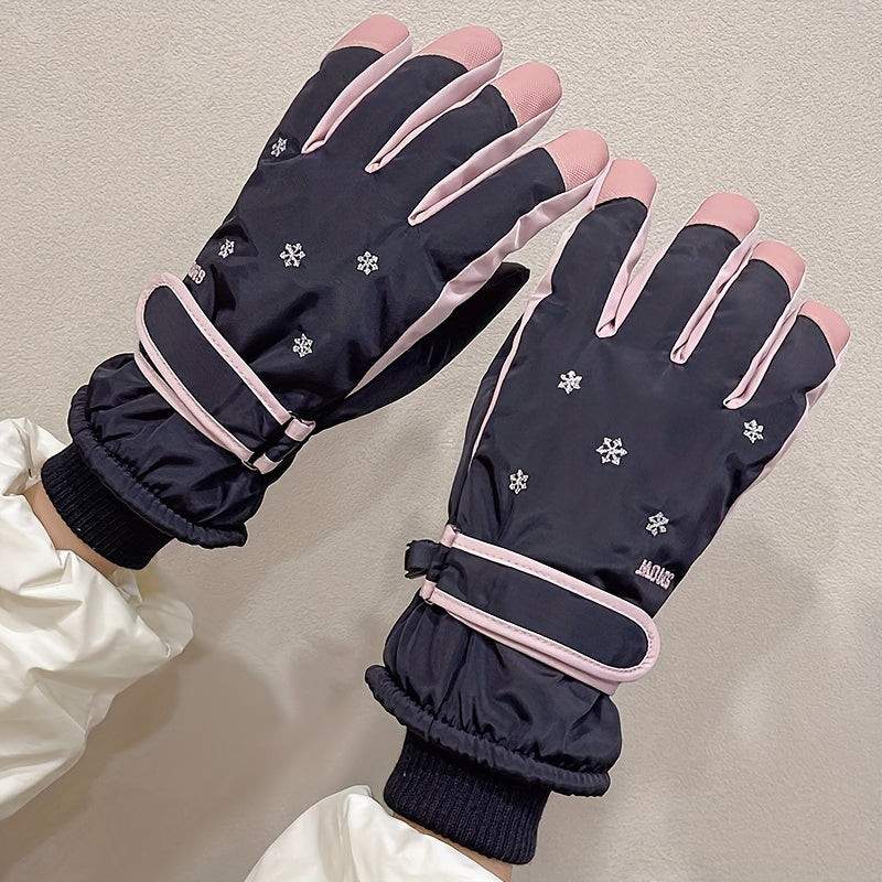 Winter Thick Riding Gloves Snow Playing Touch Screen Gloves