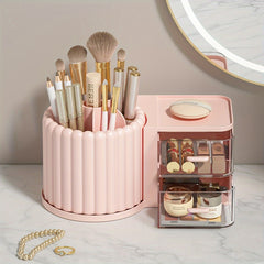 360 Degree Rotating Makeup Brush Storage Box