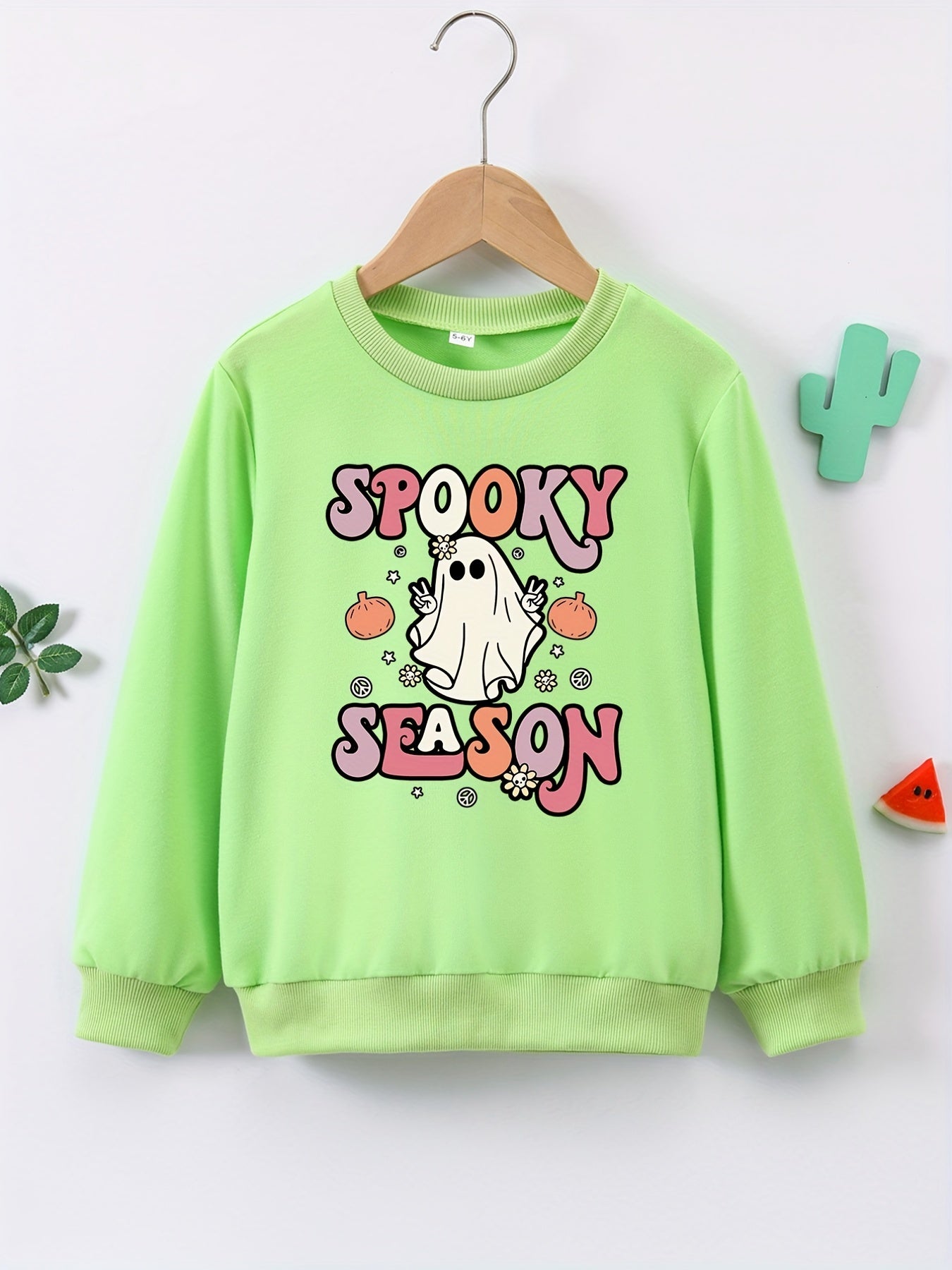 Spooky Season Halloween Pullover for Girls Comfort Fit Sweatshirt
