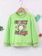 Spooky Season Halloween Pullover for Girls Comfort Fit Sweatshirt