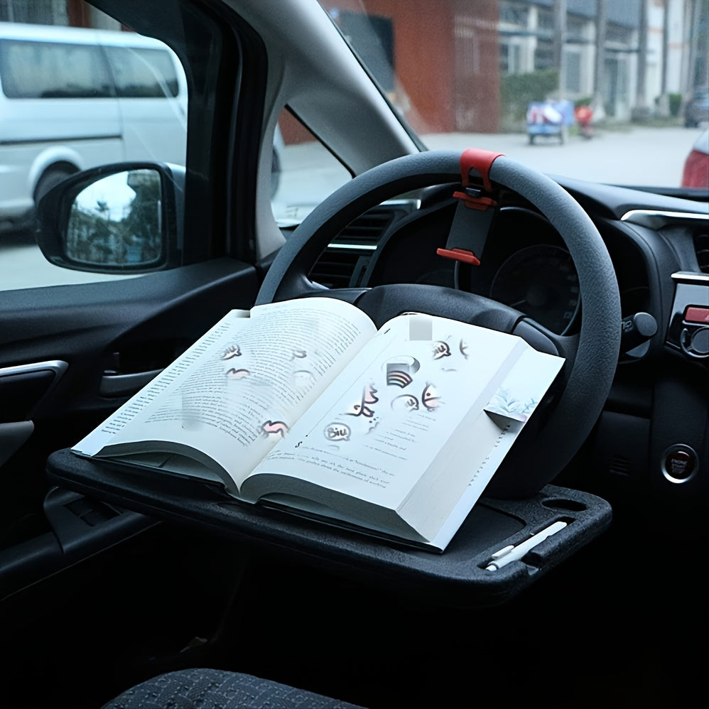 Car Steering Wheel Desk Tray Table - Multipurpose for Eating, Parking, Travel