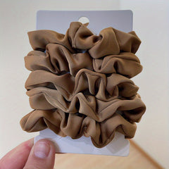 5pcs Solid Silk Hair Scrunchies for Women Girls Soft Elastic Scrunchie
