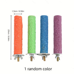 Bird Perch Stand with Paw Grinding Stick for Parrot Cage