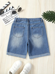 Boys Ripped Denim Shorts for Summer Kids