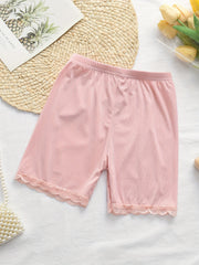 Floral Edges Lounge Shorts Soft Pajamas for Summer