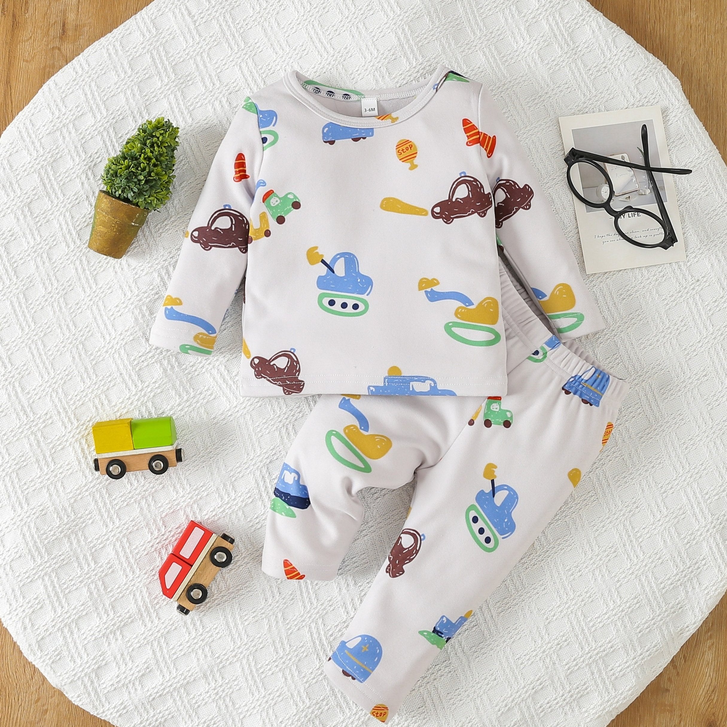 Baby Boy Cartoon Pajama Set Top Pants Kids Loungewear