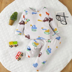 Baby Boy Cartoon Pajama Set Top Pants Kids Loungewear