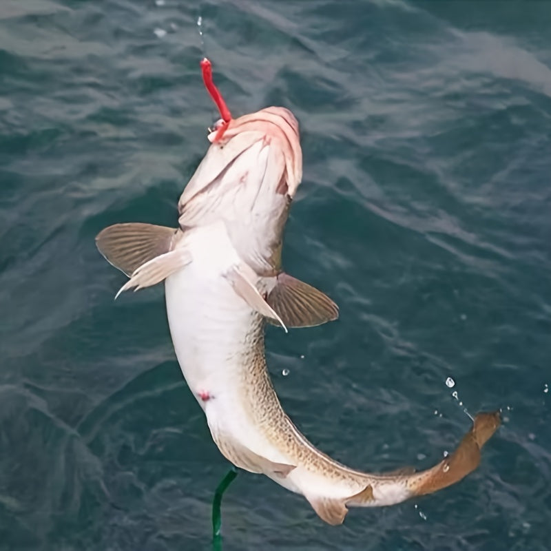 50pcs Silicone Fishing Lures Artificial Worm Soft Bait for Freshwater/Saltwater