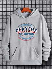 Men's Casual Print Hoodie Sweatshirt with Drawstring Hood