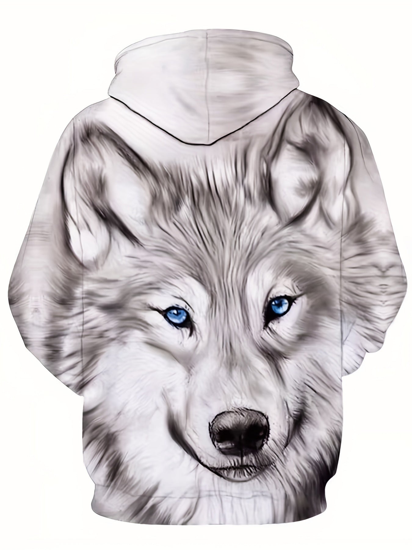 Men's Block Wolf Graphic Hoodie 3D Print Hooded Sweatshirt