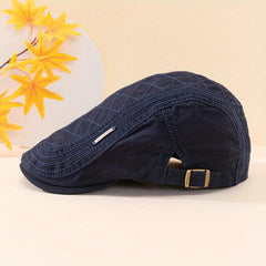 Unisex Beret Washed Cotton Peaked Cap for Spring and Summer