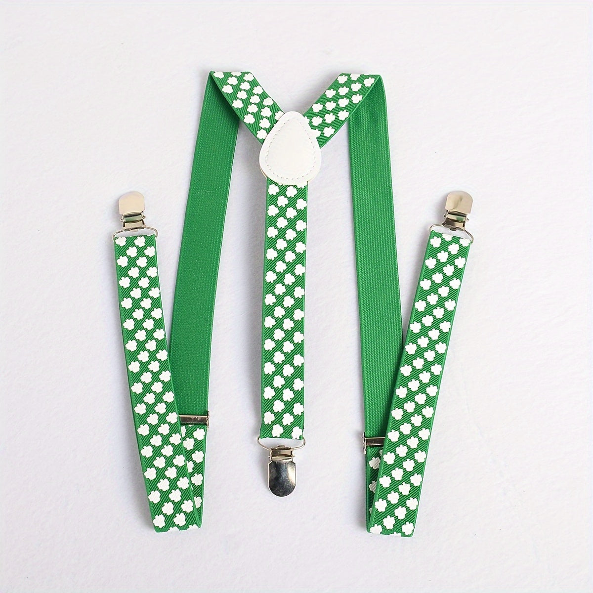 Men's Striped Elastic Strap Four Button Buckles Overall Suspenders