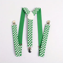 Men's Striped Elastic Strap Four Button Buckles Overall Suspenders