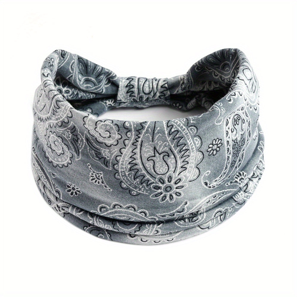 Retro Paisley Pattern Headband Boho Style Hair Band
