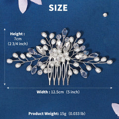 Crystal Bead Bridal Hair Comb Wedding Headpiece