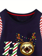 Christmas Cartoon Dress For Toddler Girls' Long Sleeve Playwear Dress