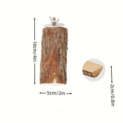 Natural Wood Parrot Perch Station Board for Bird Cage