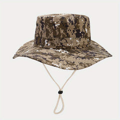 Men's Camo Outdoor Fishing Hat with Sun Protection