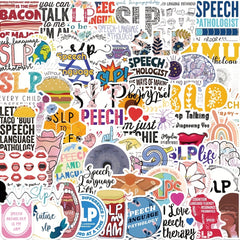 56pcs Speech Path Doodle Stickers Waterproof Art Decor Guitar Helmet Scrapbook