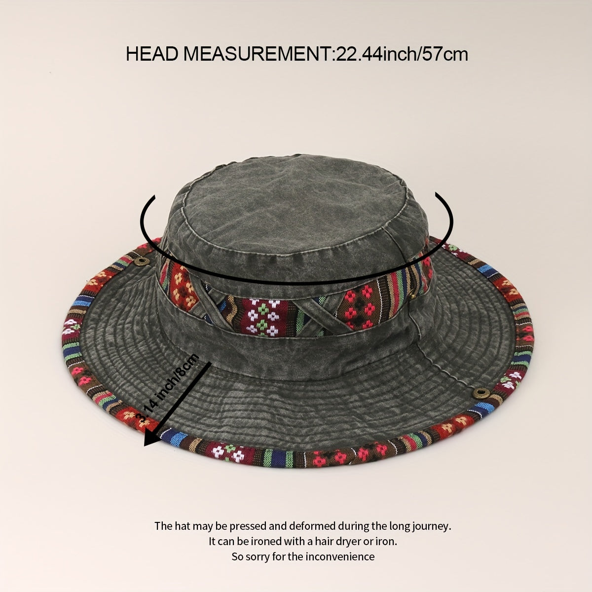 Vintage Distressed Boonie Hat Outdoor Fishing Sun Hat