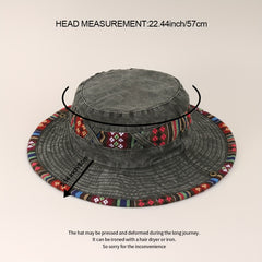 Vintage Distressed Boonie Hat Outdoor Fishing Sun Hat