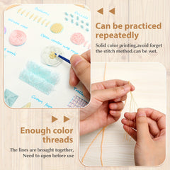 5 Sets Embroidery Starters Kit For Beginners - Stamped Cross Stitch