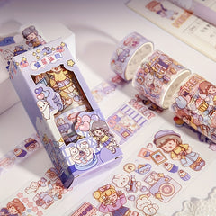Heart Journal Sticker Tapes Transparent DIY Decorative Stickers
