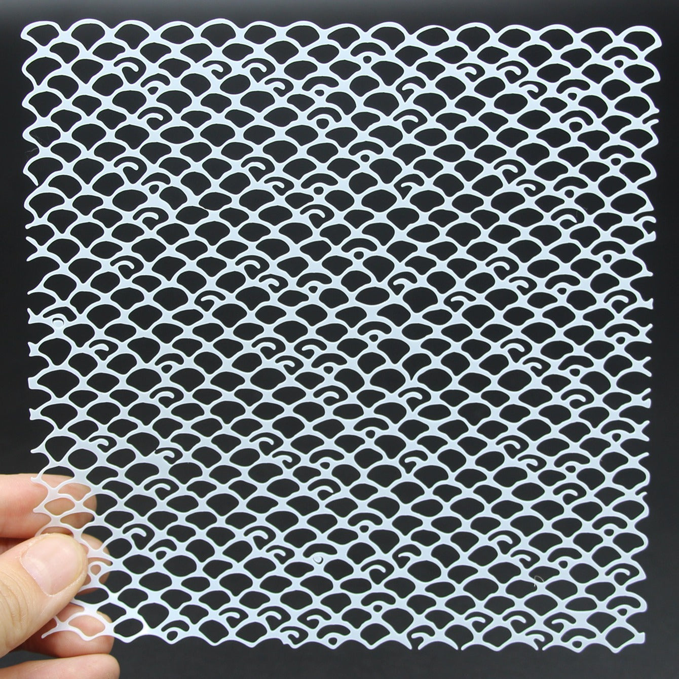 Fish Scale Pattern Stencil for Journal Diary Notebook