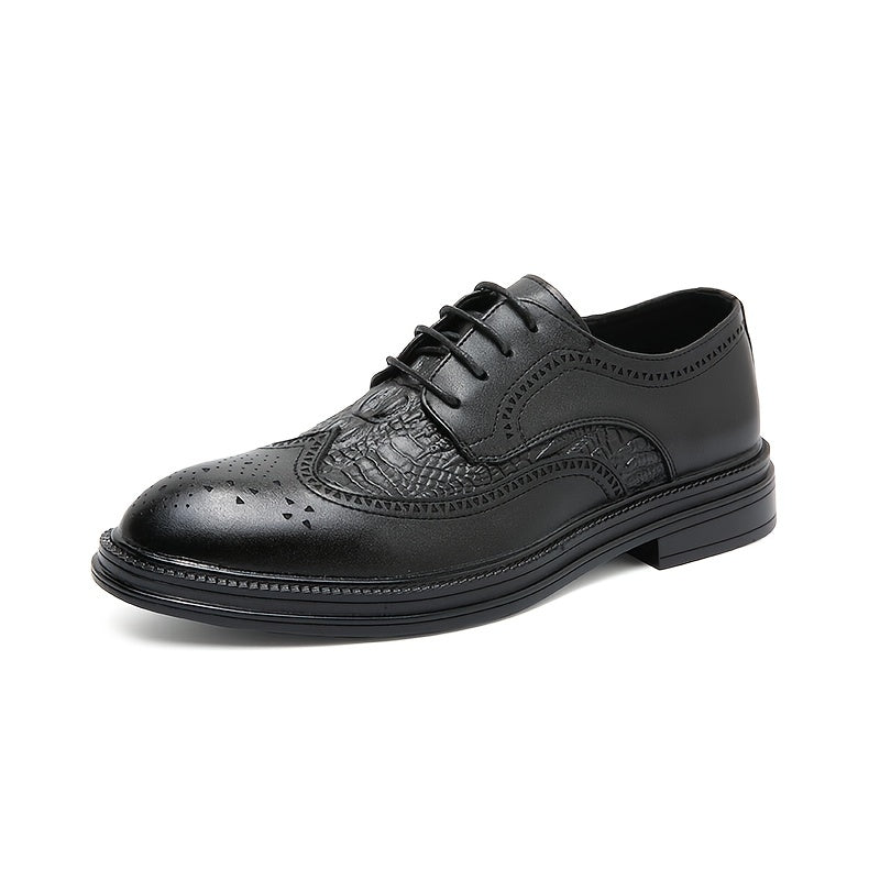 Men's Brogue Wingtip Derby Shoes Lace up Front Dress Shoes