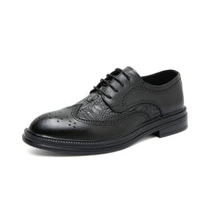 Men's Brogue Wingtip Derby Shoes Lace up Front Dress Shoes