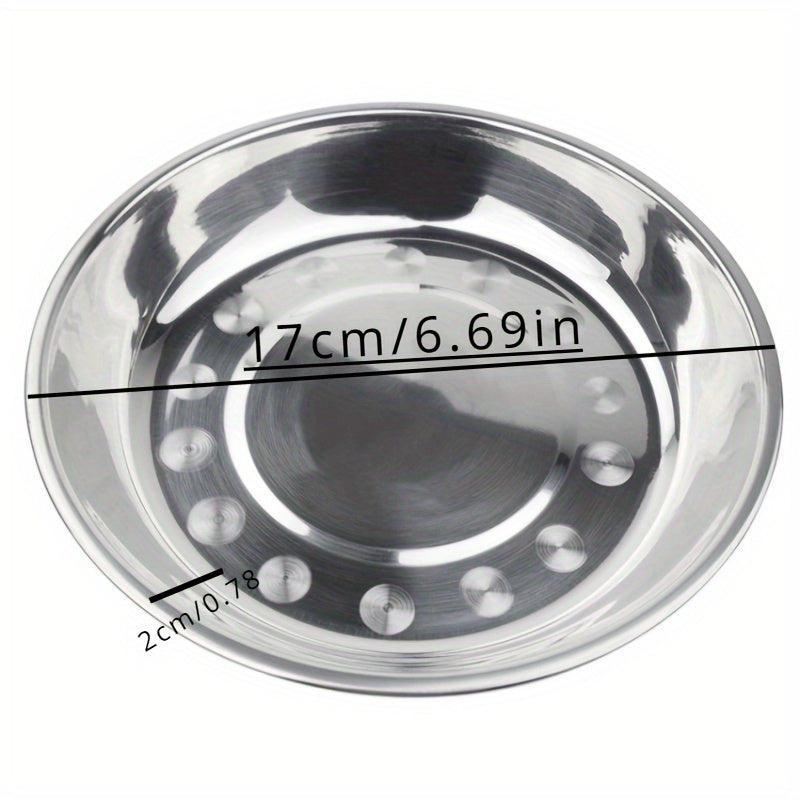 Stainless Steel Camping Plates Set Portable Picnic Tableware 5/10pcs Ramadan